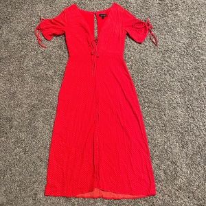 TopShop Red Polka Dot Dress